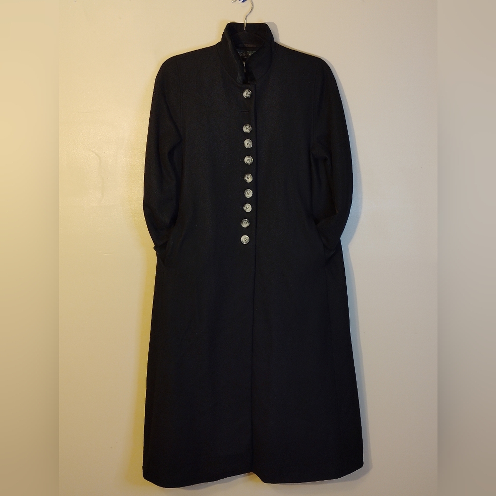 Harve Benard Black A-line Mock Neck Jacket - Picture 2 of 6